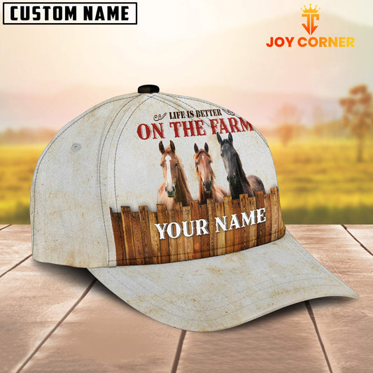 Joycorners Custom Name Horse On The Farm Cattle Cap