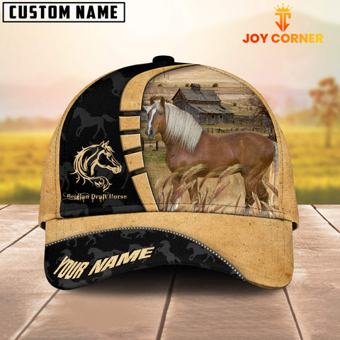 Joycorners Custom Name Belgian Draft Horses Cattle 3D Cap