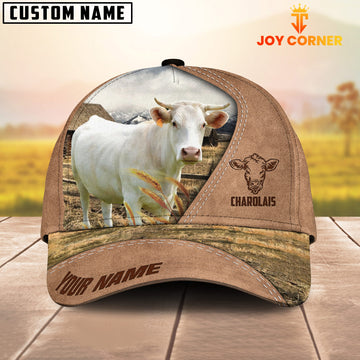 Joycorners Customized Name Charolais On Ranch Light Brown Cap