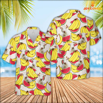 Joy Corners Tractor Face Fruit Pattern 3D Hawaiian Shirt