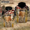 Joycorners Farm Custom Name Simmental Cattle On Farm US Flag 3D Printed Hoodie
