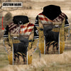 Joycorners Farm Custom Name Black Angus On Farm US Flag 3D Printed Hoodie