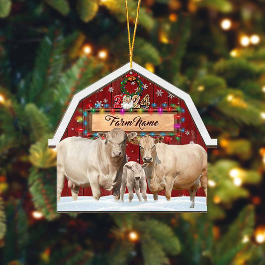 Joycorners Murray Greys Lovers Christmas Gift Red Barn Custom Shape Acrylic Ornament