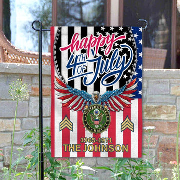 Joycorners Veteran Happy 4th of July Patriotic Garden Flag