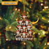 Joycorners Personalized Farm Name & Year Cow Christmas Tree Acrylic Ornament (14 Breed Options)