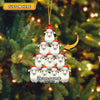 Joycorners Personalized Farm Name & Year Cow Christmas Tree Acrylic Ornament (14 Breed Options)