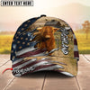Joycorners Farm Cattle Rustic Rip Through Scene Personalized Name 3D Cap (8 Cattle Breeds)