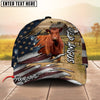 Joycorners Farm Cattle Rustic Rip Through Scene Personalized Name 3D Cap (8 Cattle Breeds)