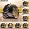 Joycorners Farm Cattle Rustic Rip Through Scene Personalized Name 3D Cap (8 Cattle Breeds)