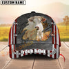 Joycorners Farm Cattle Rustic Flag Charge Effect Personalized Name 3D Cap (8 Cattle Breeds)