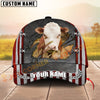 Joycorners Farm Cattle Rustic Flag Charge Effect Personalized Name 3D Cap (8 Cattle Breeds)