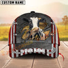 Joycorners Farm Cattle Rustic Flag Charge Effect Personalized Name 3D Cap (8 Cattle Breeds)