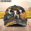 Joycorners Cattle Rustic Farm Leather Metal Design Personalized Name 3D Cap (8 Cattle Breeds)
