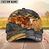Joycorners Cattle Rustic Farm Leather Metal Design Personalized Name 3D Cap (8 Cattle Breeds)