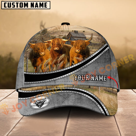 Joycorners Highland Modern Ranch Style Personalized Name 3D Cap