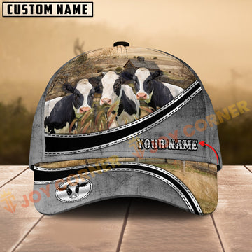 Joycorners Holstein Modern Ranch Style Personalized Name 3D Cap