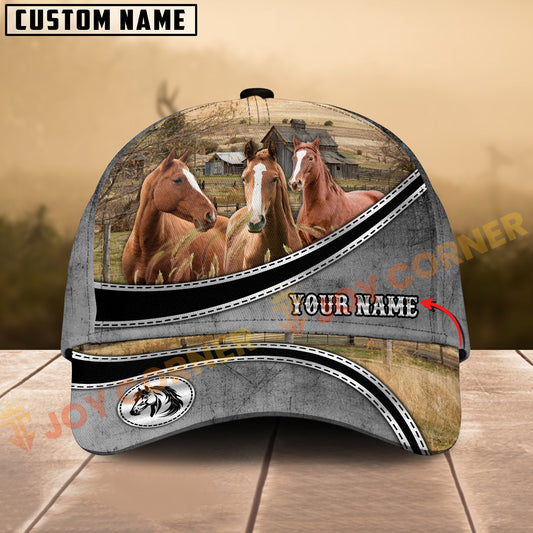 Joycorners Quarter Modern Ranch Style Personalized Name 3D Cap