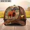 Joycorners Farm Cattle Cap Rustic Farm Landscape Personalized Name 3D Cap (8 Cattle Breeds)