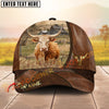 Joycorners Farm Cattle Cap Rustic Farm Landscape Personalized Name 3D Cap (8 Cattle Breeds)