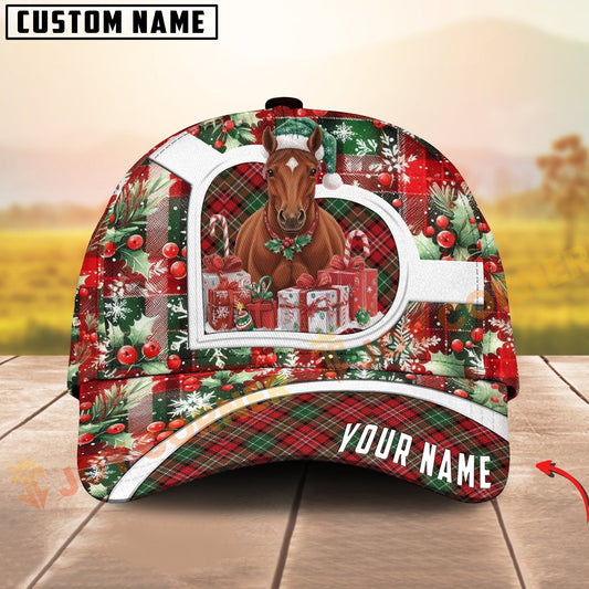 Joycorners Christmas Quarter Plaid Multicolor Options Personalized Name 3D Cap