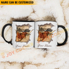 Joycorners TX Longhorn Funny Personalized Name Two Tone Mug