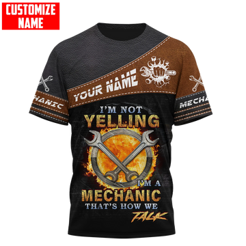 Joycorners Customized Name Mechanic T Shirt I'm A Mechanic Tee Shirts Gift To Mechanician