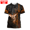 Joycorners Personalized Name Deer Hunting 3D Design All Over Printed