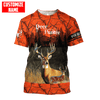 Joycorners Personalized Name Deer Hunting Orange Green Camo 3D Design All Over Printed