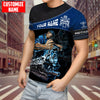 Joycorners Personalized Name Mechanic Shirt Leather Style Unisex Print T Shirt PT2609