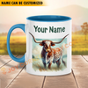Joycorners Texas Longhorn Personalized Name Two Tone Mug
