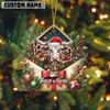 Joycorners Personalized Festive Cow Farm Envelope Acrylic Ornament (14 Breed Options)