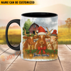Joycorners Personalized Christmas Farmhouse Holiday Gift Cow Mug