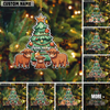 Joycorners Personalized Cow Family Christmas Acrylic Ornament
