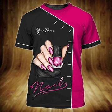 Nails - Personalized Name Gift for Nails Lovers, Nails Salon Uniform 3D Shirt