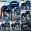 Joycorners Saltwater Fish Fishing Neon Sport Jersey Style Personalized Name, Team Name Long Sleeve Shirt (6 Breeds)