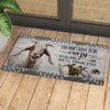 Joycorners Goats "You Don't Have To Be Crazy To Live Here We Will Train You" Doormat