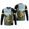 Joycorners Boatin And Floatin, Bigfoot Fishing Shirt, Funny Fishing Shirt, SPF Shirt, Presents For Fishermen