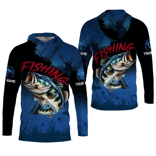 Joycorners Pro Bass Fisherman, UPF Fishing Shirts, Custom Fishing Shirt, Men Long Sleeve Shirt