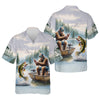 Joycorners Bigfoot Fishing, Funny Fishing Shirt, SPF Shirts For Men, Hooded Long Sleeve Shirt, Fisherman Gift