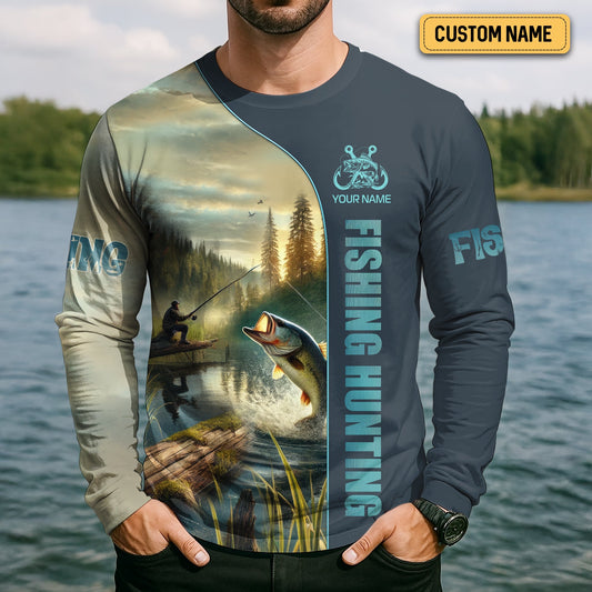 Joycorners Fishing Hunting, Breathable Long Sleeve Shirt, Long Sleeve Sun Shirt Mens, Fishing Gifts For Men