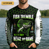 Joycorners Fish Tremble When They Hear My Name, SPF Long Sleeve Shirts, Funny Fishing Shirt, Men Long Sleeve Shirt