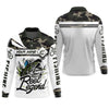 Joycorners Camo Fishing Shirt, Fish Button Up Shirt, SPF Long Sleeve Shirts, Presents For Fishermen