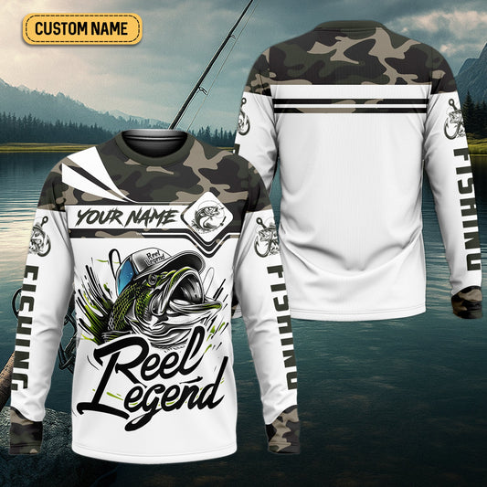 Joycorners Camo Fishing Shirt, Fish Button Up Shirt, SPF Long Sleeve Shirts, Presents For Fishermen