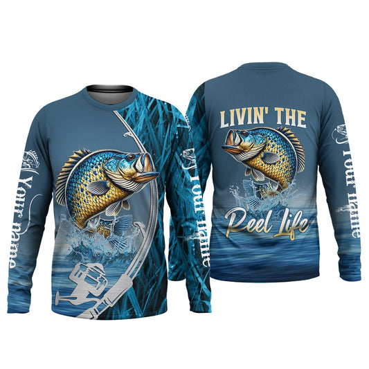 Joycorners The Reel Life, Fishing UV Shirts, Men Button Down Shirt, Fisherman Gift, Mens Casual Shirts, Crappie Fish