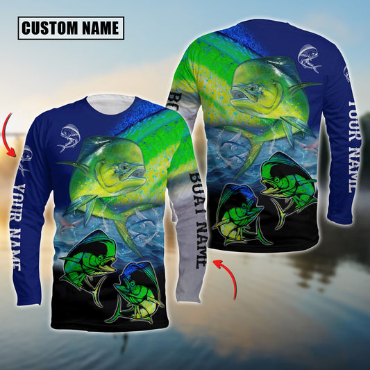 joycorners Mahi mahi Fishing Customize Name 3D Shirts