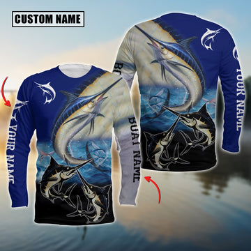 joycorners Marlin Fishing Customize Name 3D Shirts