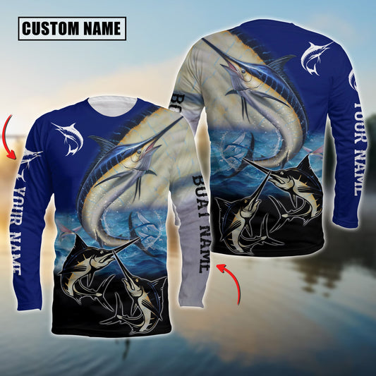 joycorners Marlin Fishing Customize Name 3D Shirts