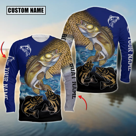 joycorners Walleye Fishing Customize Name 3D Shirts