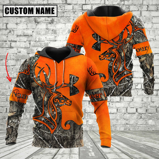 Joycorners Custom Name Orange Deer Hunting Apparels