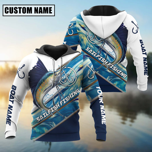 joycorners Personalized Sailfish Fishing Jerseys 3D Hoodie